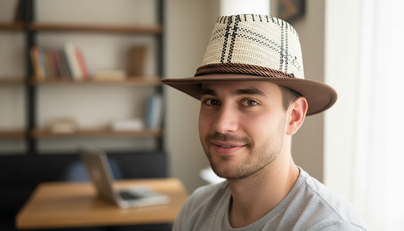 Rustic Woven Cowboy Hat