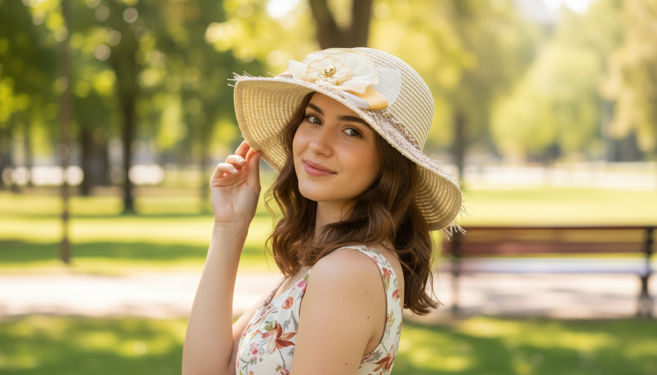 Golden Petal Summer Hat