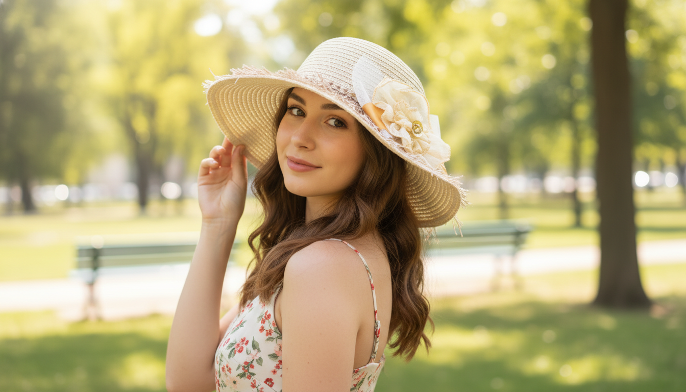Golden Petal Summer Hat