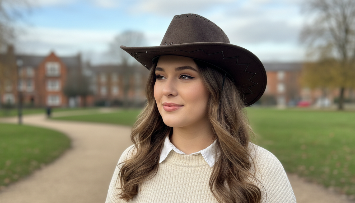 Rustic Frontier Leather Cowboy Hat