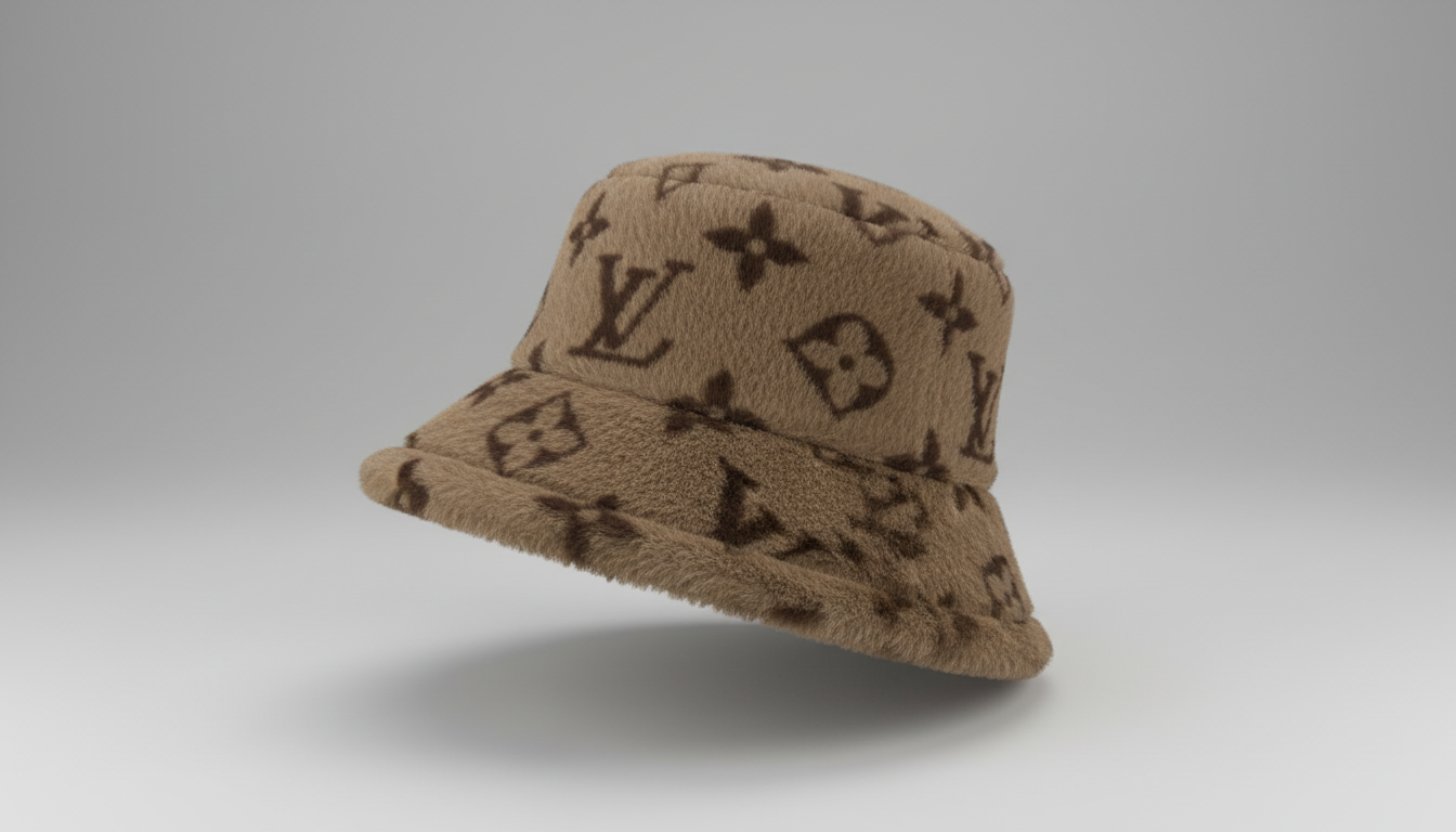 Luxury Plush Monogram Bucket Hat