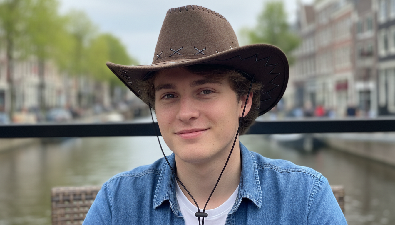 Rustic Frontier Leather Cowboy Hat