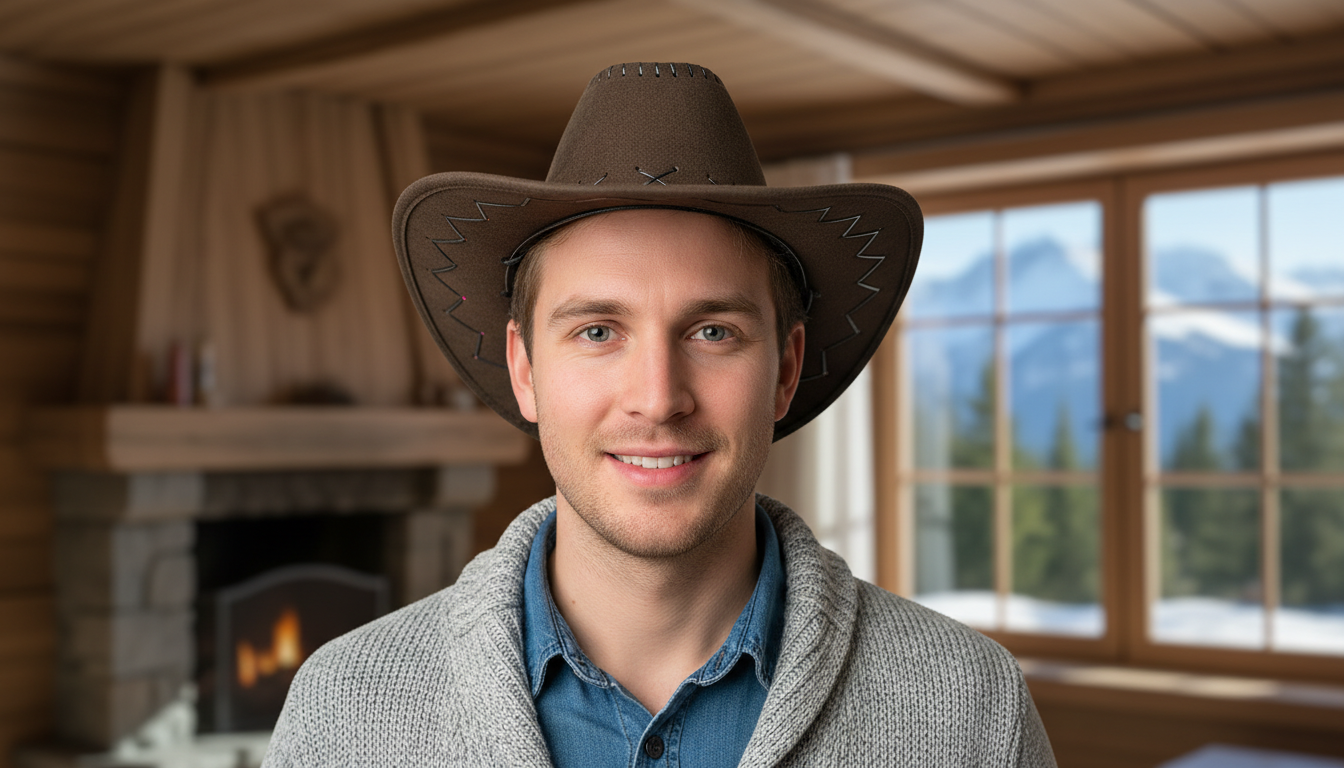 Rustic Frontier Leather Cowboy Hat