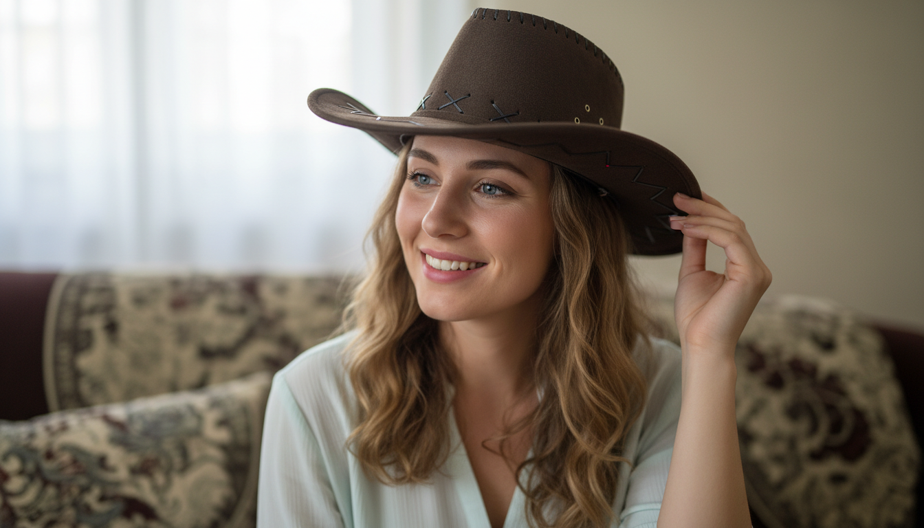 Rustic Frontier Leather Cowboy Hat