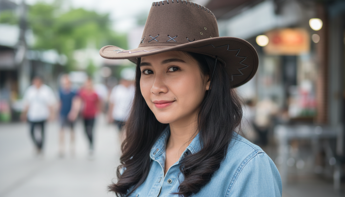 Rustic Frontier Leather Cowboy Hat