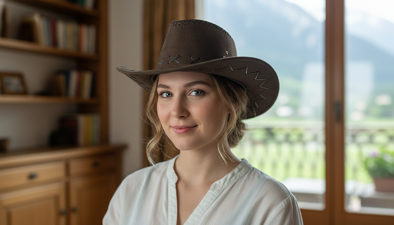 Rustic Frontier Leather Cowboy Hat