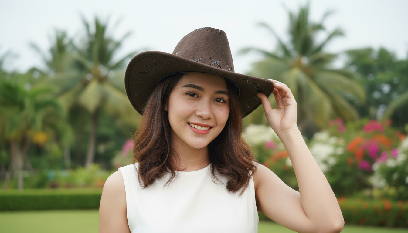 Rustic Frontier Leather Cowboy Hat
