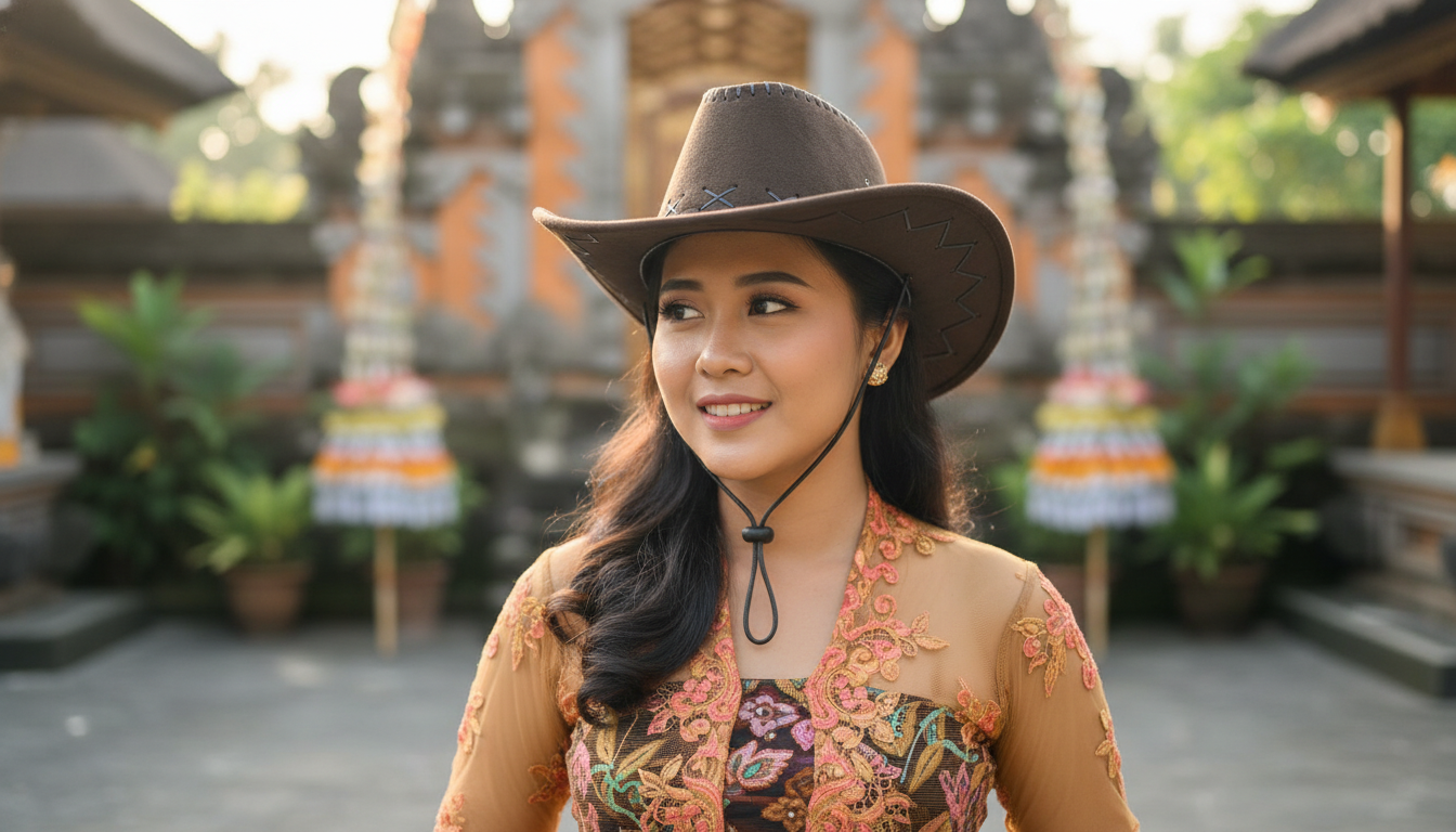 Rustic Frontier Leather Cowboy Hat
