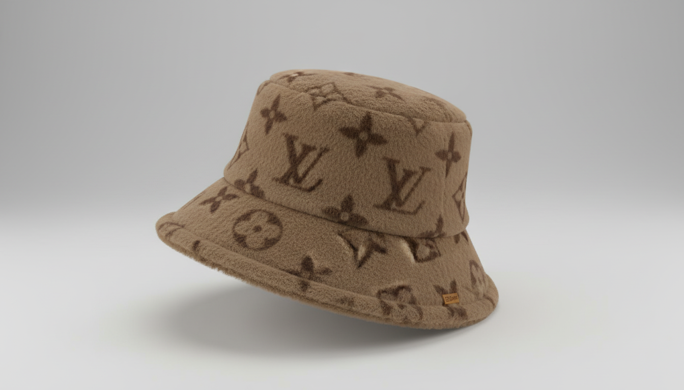 Luxury Plush Monogram Bucket Hat