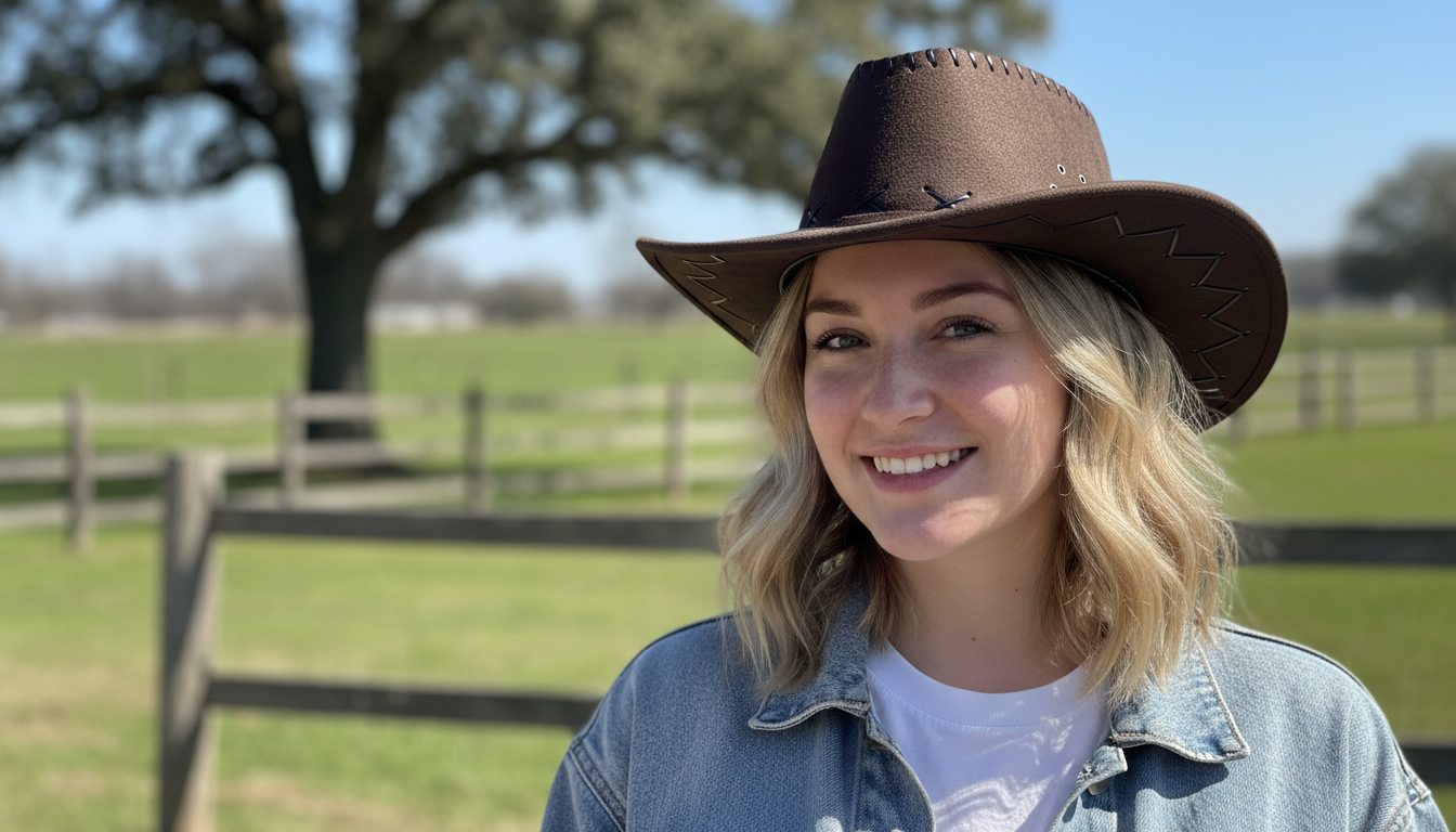 Rustic Frontier Leather Cowboy Hat