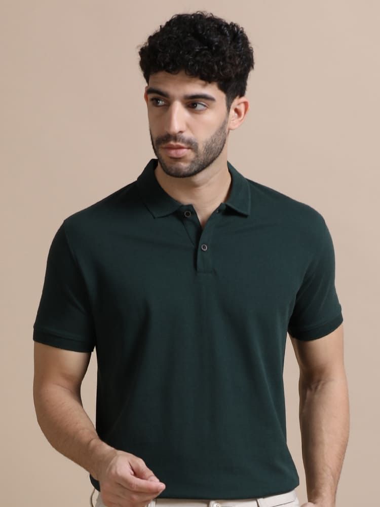 Jacquard Polo T‑Shirt